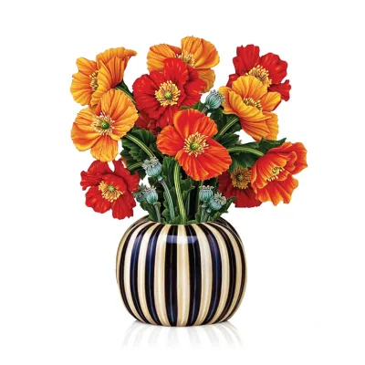 Mini French Poppies Pop Up Card