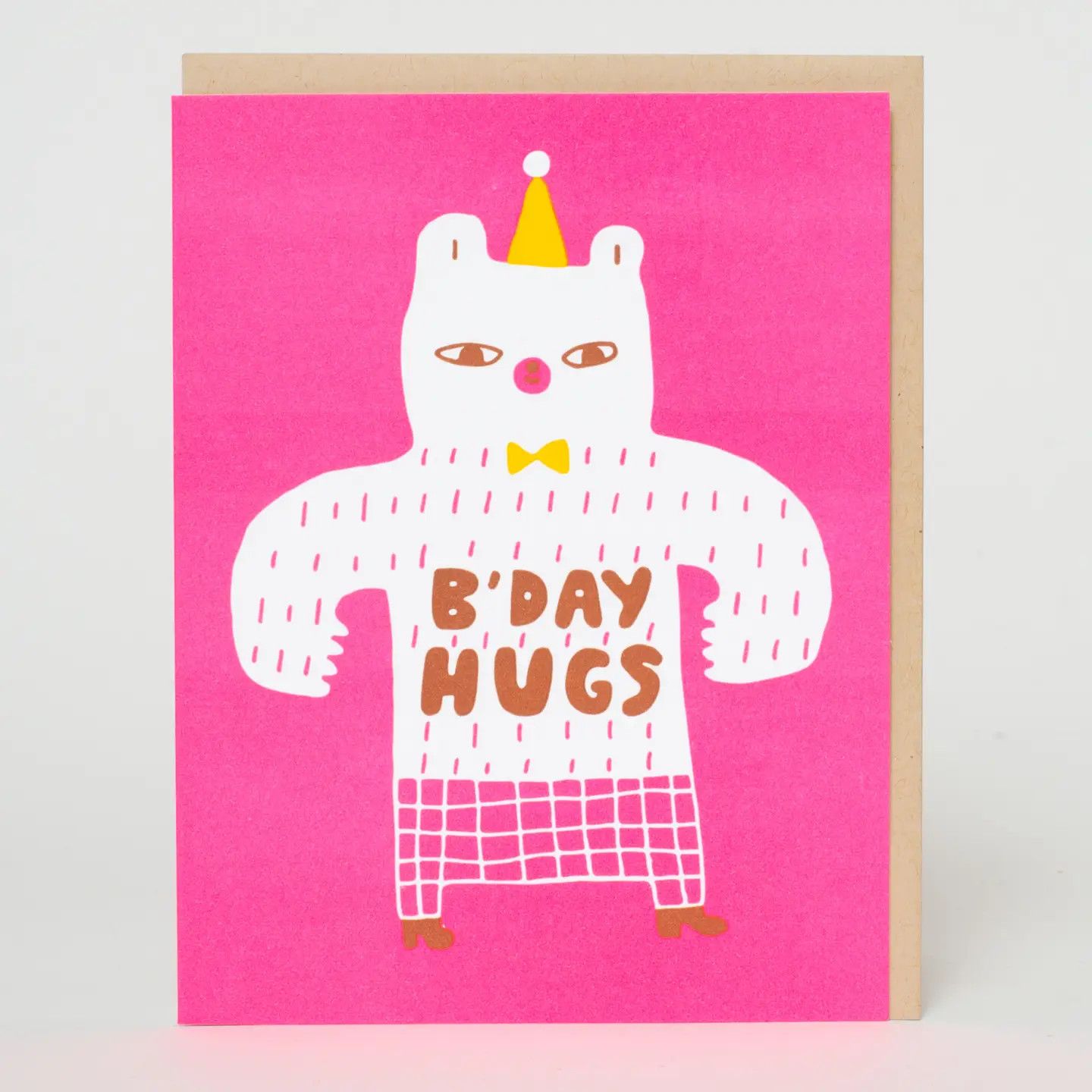 Birthday Bear Hugs Letterpress Card