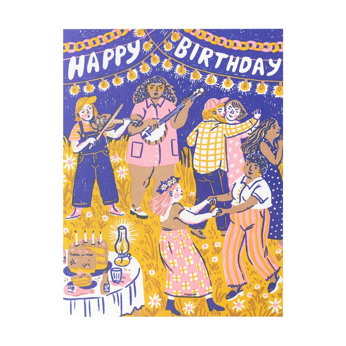Birthday Dance Letterpress Card