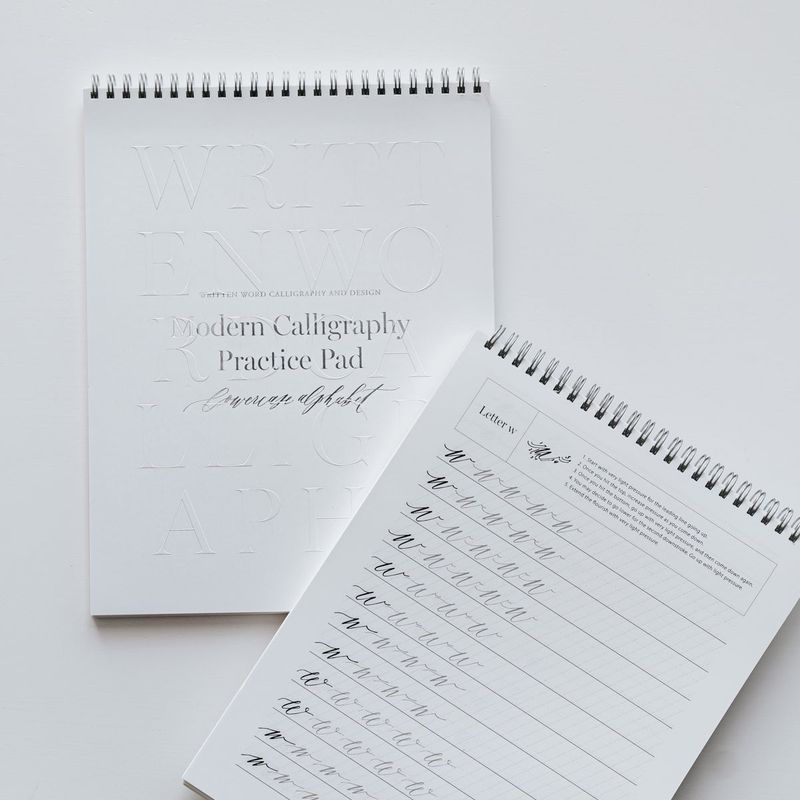 Lowercase Alphabet Calligraphy Practice Pad