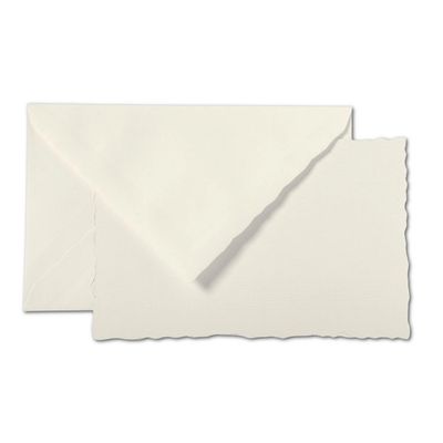 G. Lalo Verge de France Card &amp; Envelope Set - Ivory (set of 10)