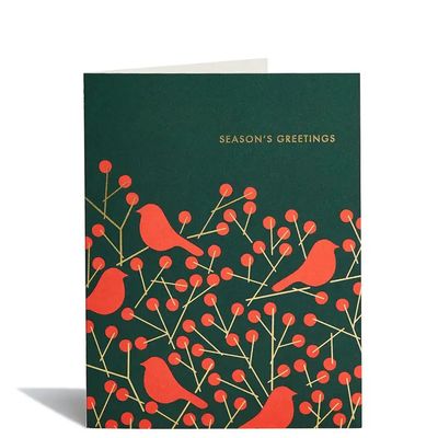 Holiday Wren Foil Holiday Cards (box of 8)