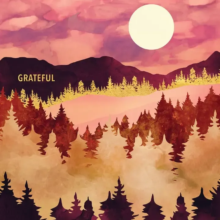 Autumn Sunset Thanksgiving Card