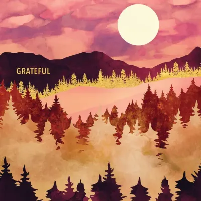 Autumn Sunset Thanksgiving Card