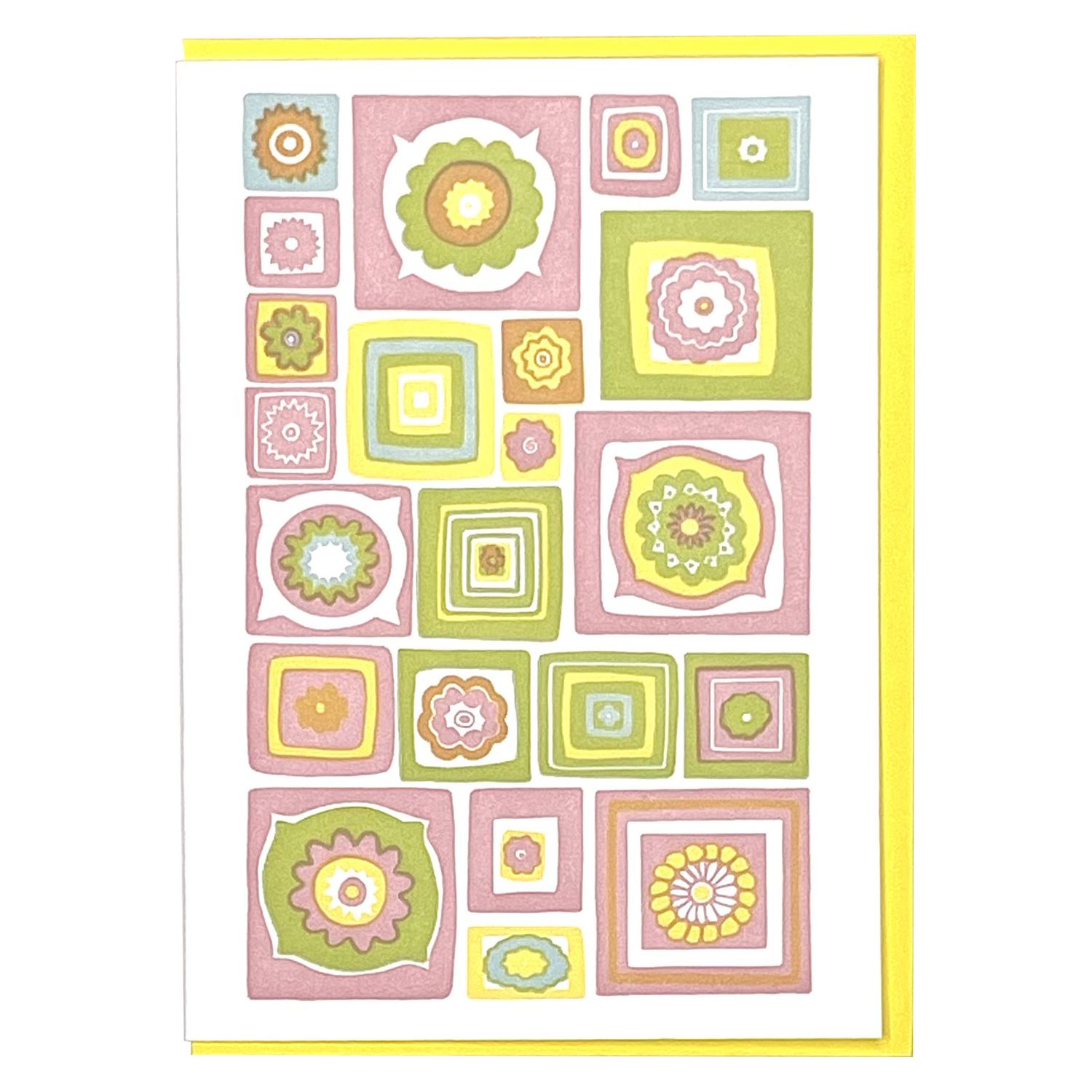 Color Quilt Letterpress Greeting Card