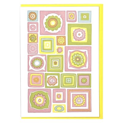 Color Quilt Letterpress Greeting Card
