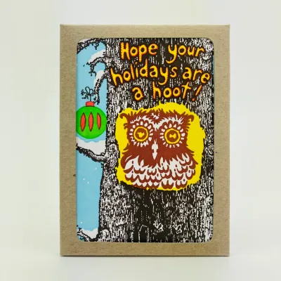 Hope Your Holidays Are A Hoot! Letterpress Cards (box of 6)