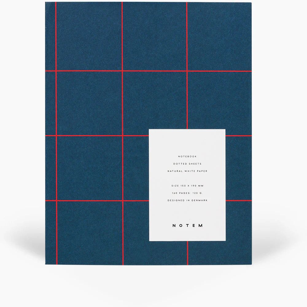 Notem Uma Notebook - Medium - Dark Blue (Dot Grid)