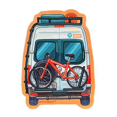 Van with Bike Sticker