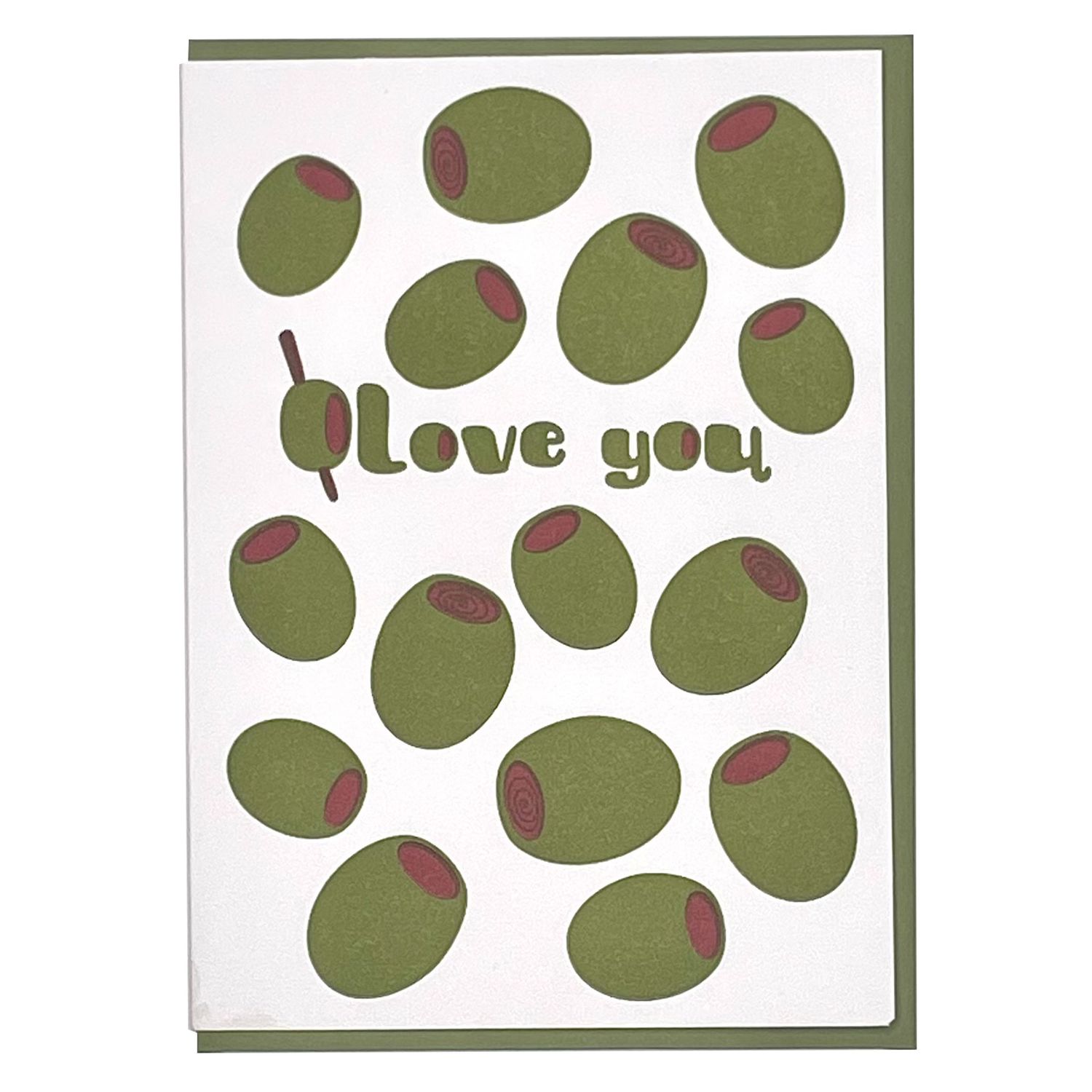 Olove You Letterpress Greeting Card