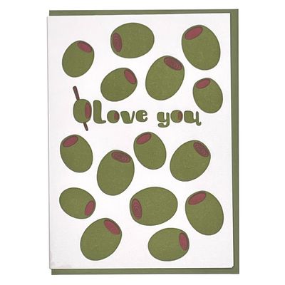 Olove You Letterpress Greeting Card