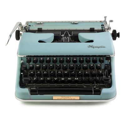Olympia SM-3 Blue Vintage Typewriter (1961)