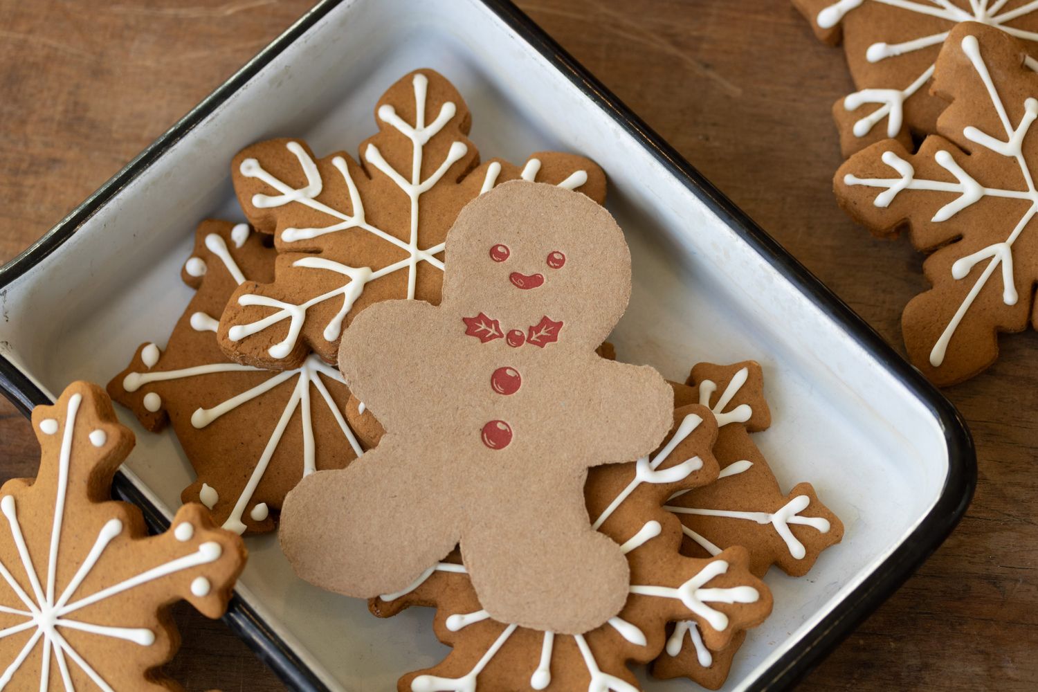 Oblation Gingerbread Man Letterpress Flat Note Card