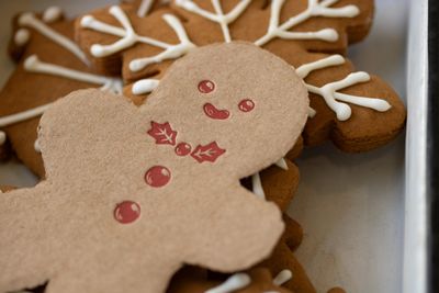 Oblation Gingerbread Man Letterpress Flat Note Card