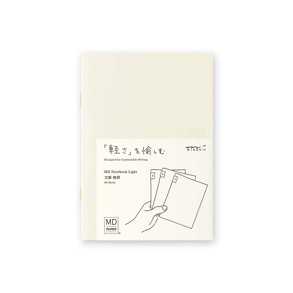 Midori MD Notebook Light A6 Blank - Set of 3