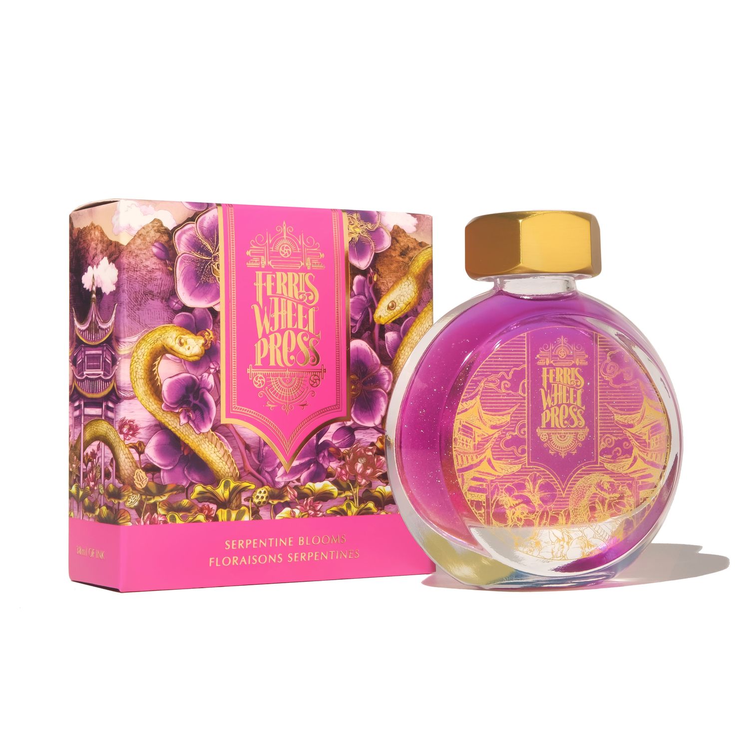 Ferris Wheel Press x Fete Chinoise Serpentine Blooms Bottled Ink (38ml)