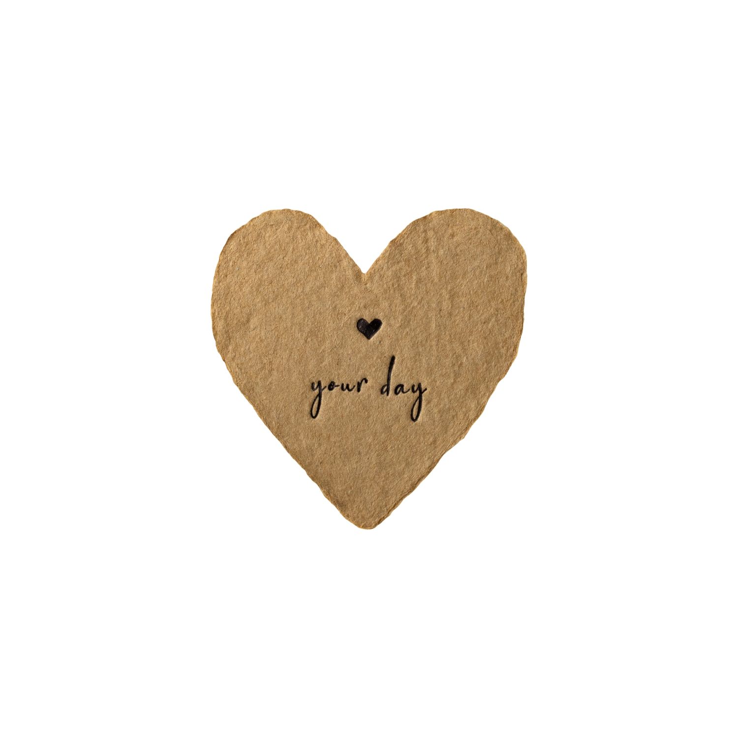 Your Day Letterpress Foiled Heart Enclosure, Size: Single