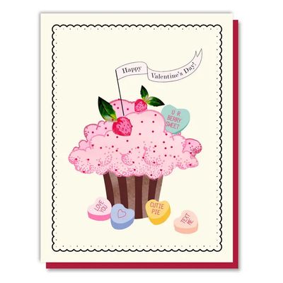 Valentine Sweethearts Cupcake Card