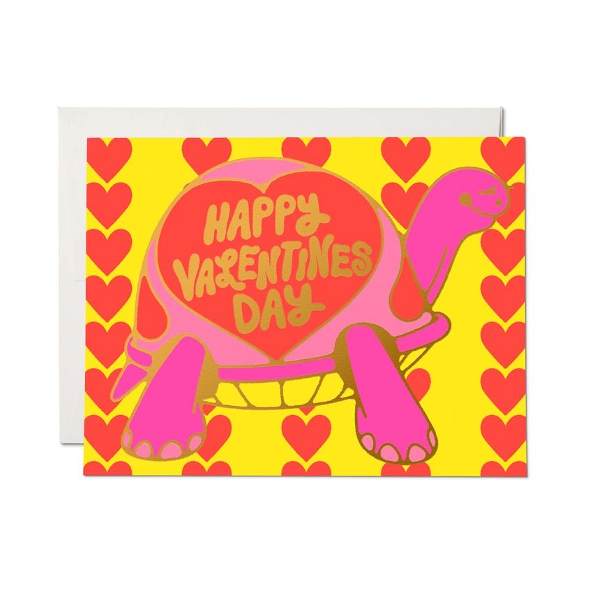 Valentine Turtle Foil Card