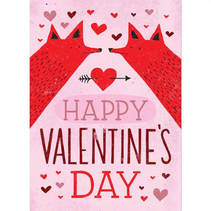 Foxy Valentine Card