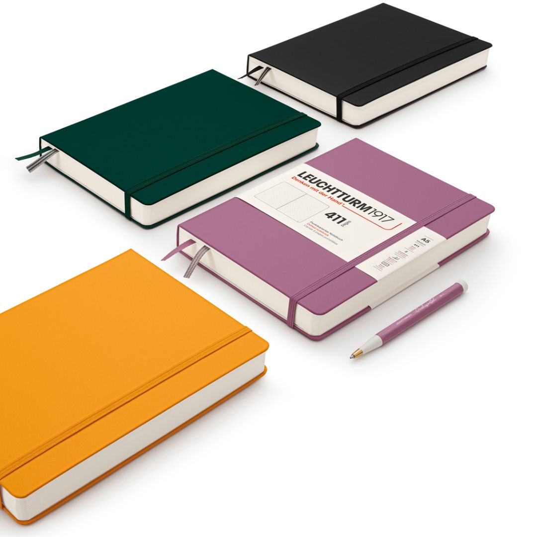 Leuchtturm1917 A5 Medium 411pg Hardcover Notebook - Black, Dotted
