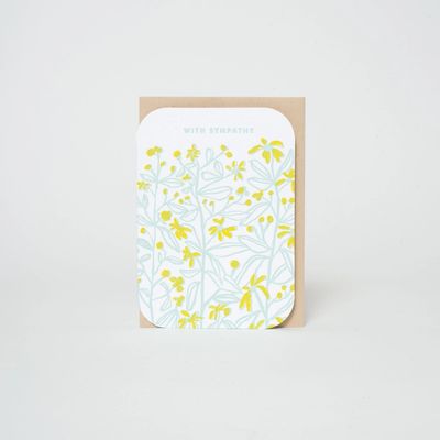 Floral Sympathy Letterpress Card