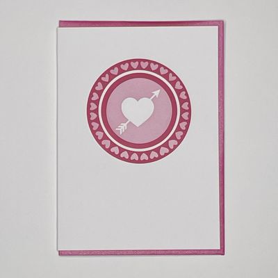 Cupid's Arrow Letterpress Greeting Card