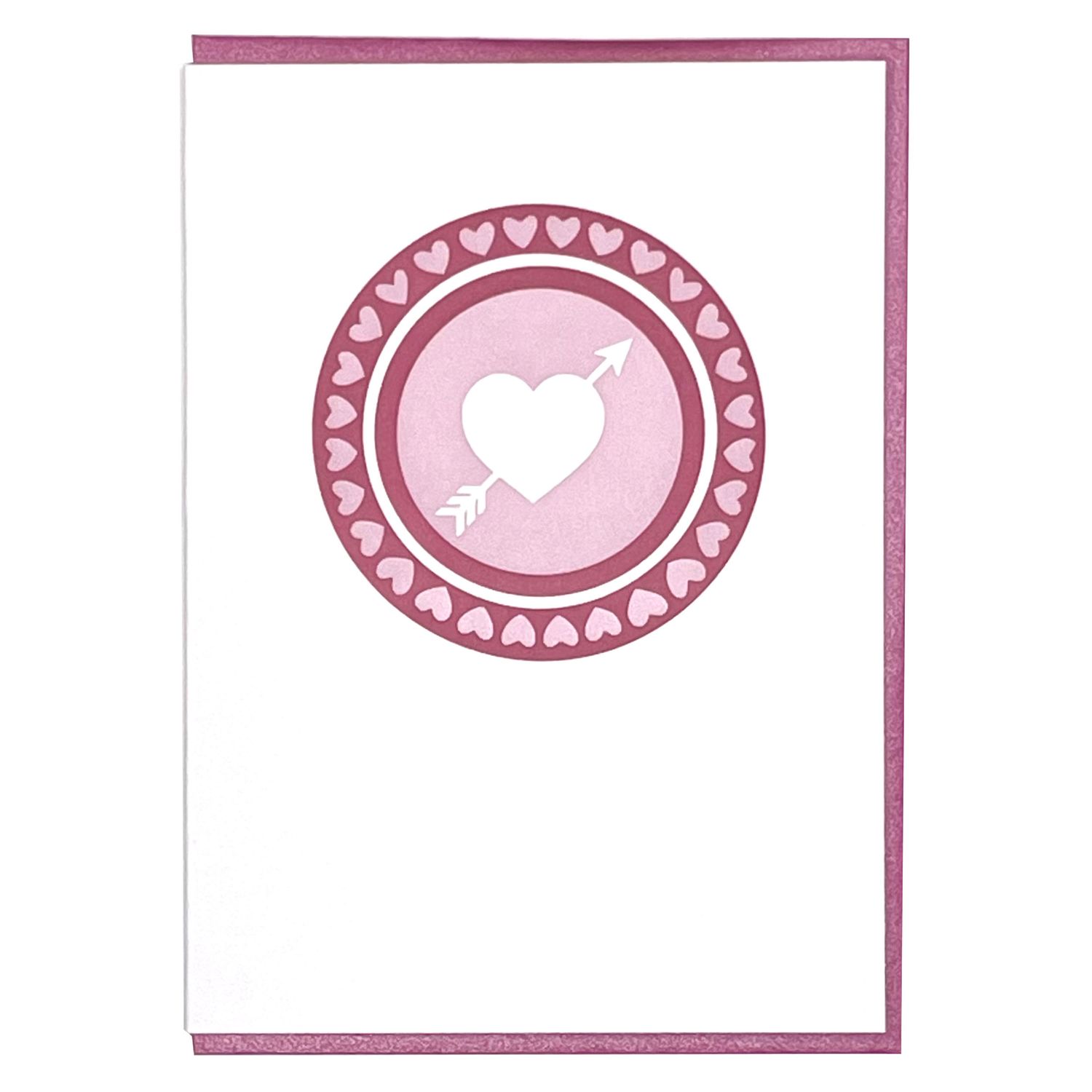 Cupid's Arrow Letterpress Greeting Card