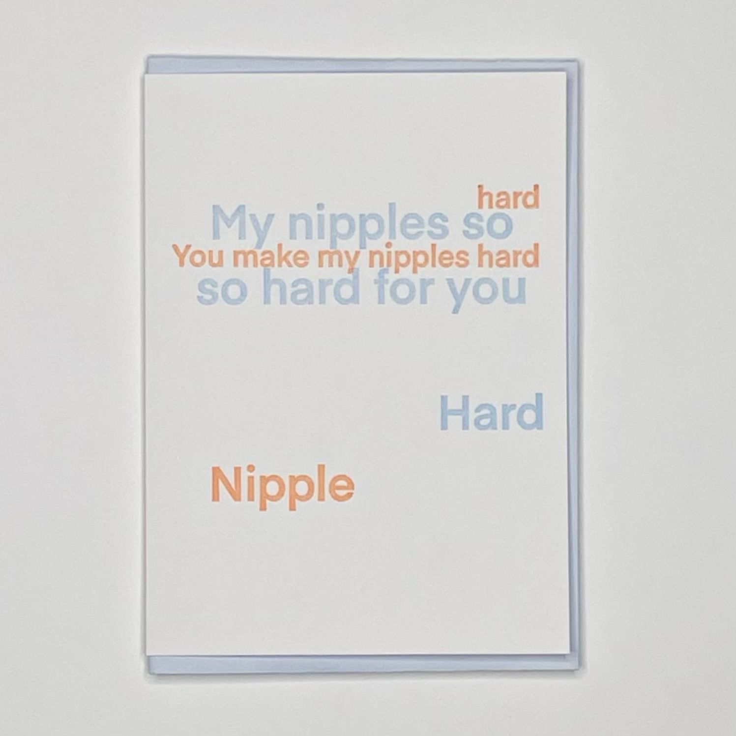 Nipple Letterpress Greeting Card