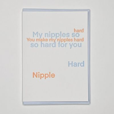 Nipple Letterpress Greeting Card