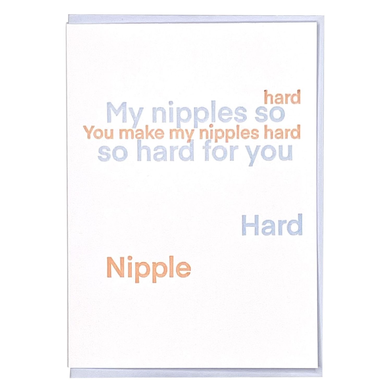 Nipple Letterpress Greeting Card