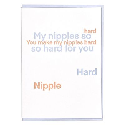 Nipple Letterpress Greeting Card