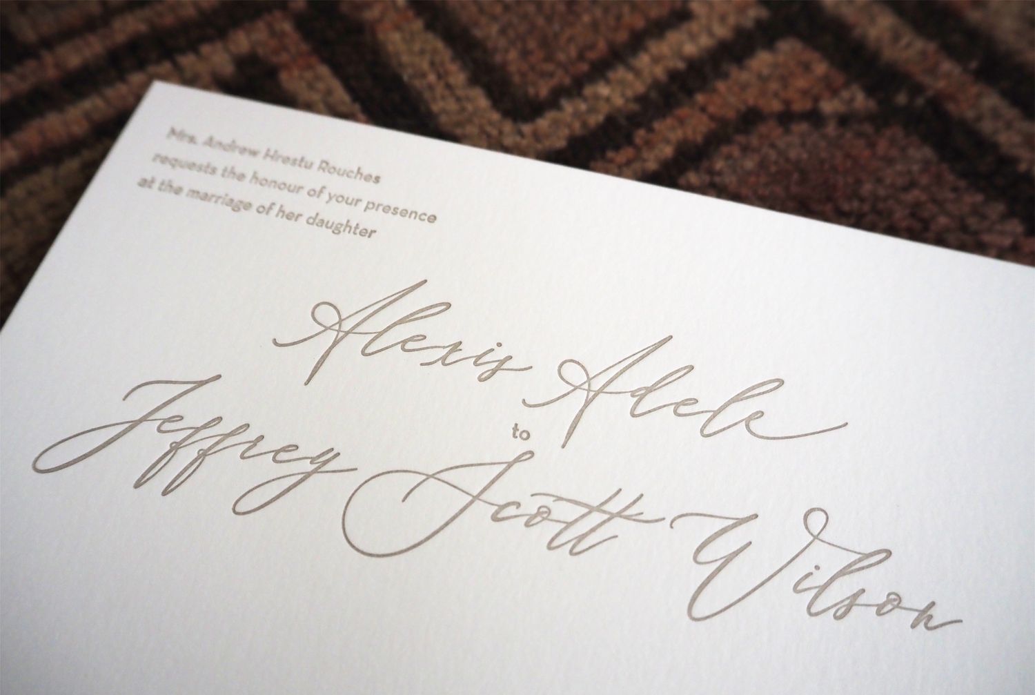 Adele Wedding Invitation