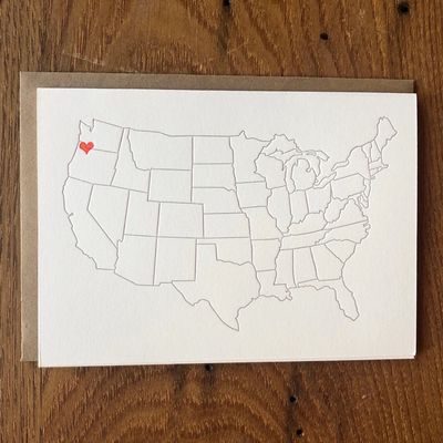 Heart Over Portland Letterpress Card (box of 6)