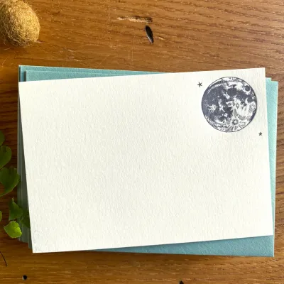 Moon Letterpress Notecards (set of 10)