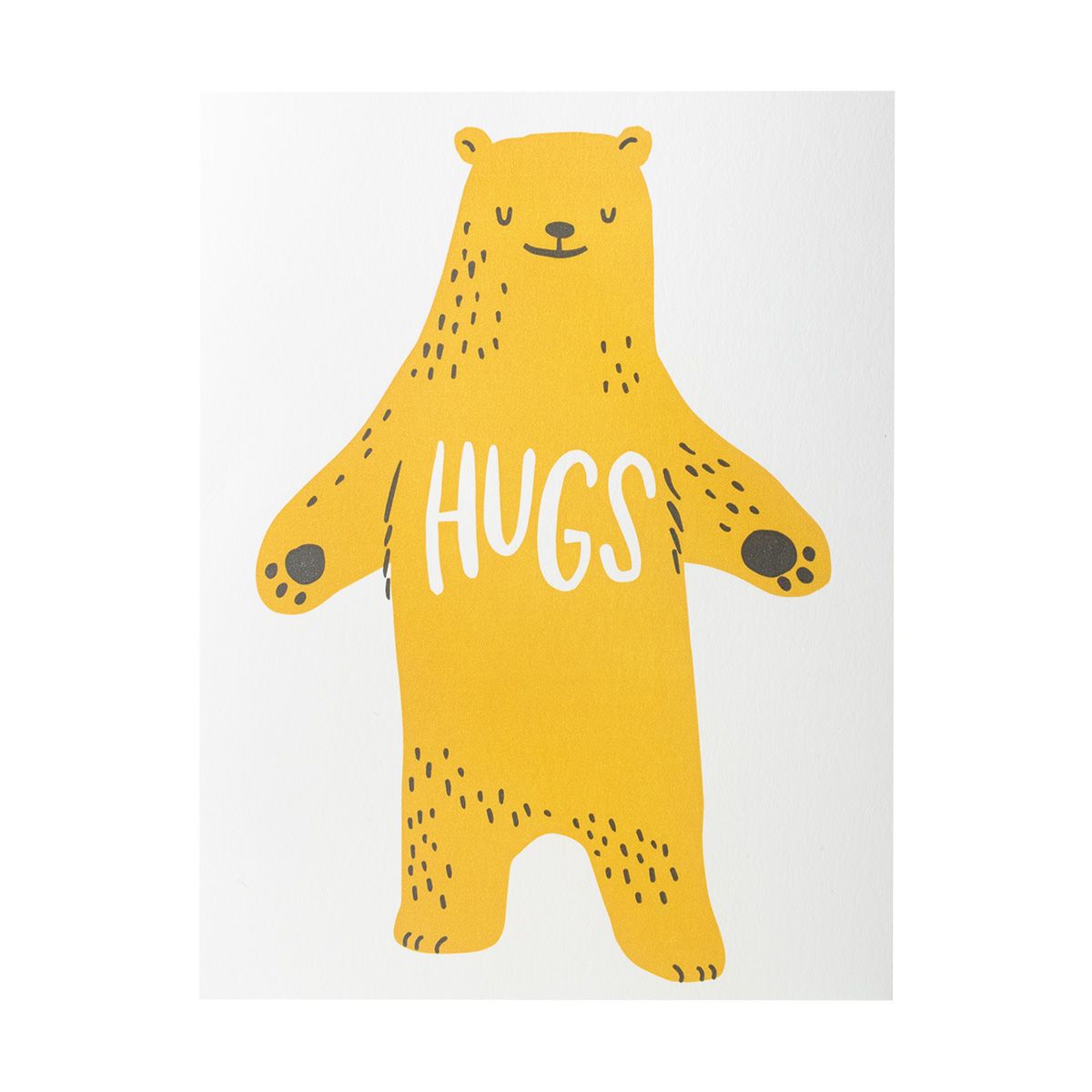 Sympathy Bear Hugs Letterpress Card