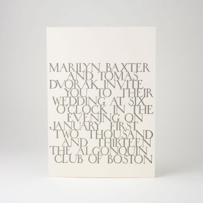 Mason Wedding Invitation