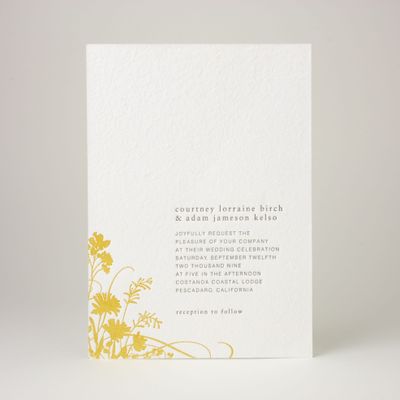 Prairie Flower Wedding Invitation