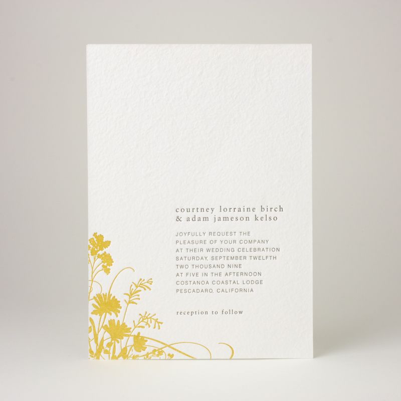 Prairie Flower Wedding Invitation