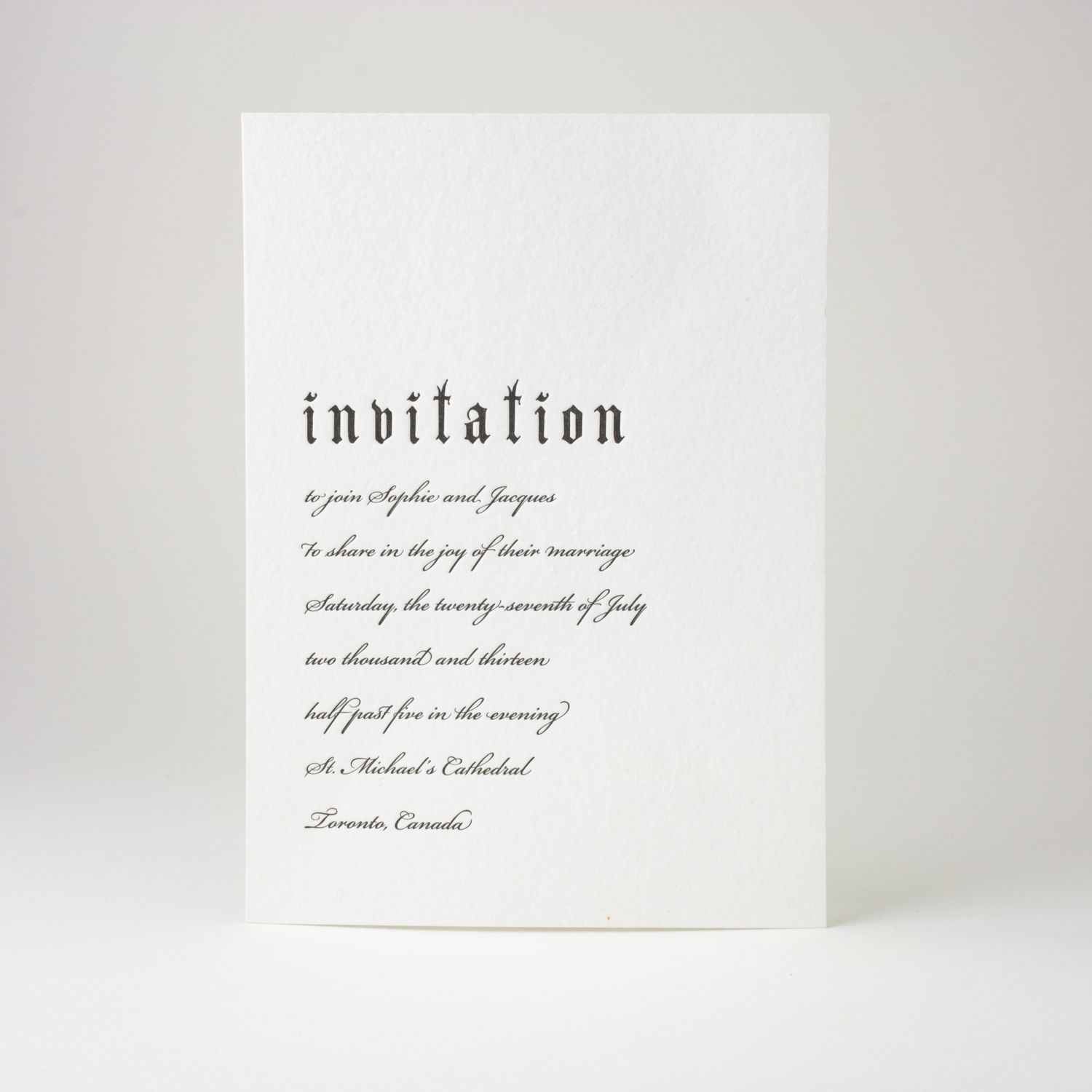 Basilica Wedding Invitation