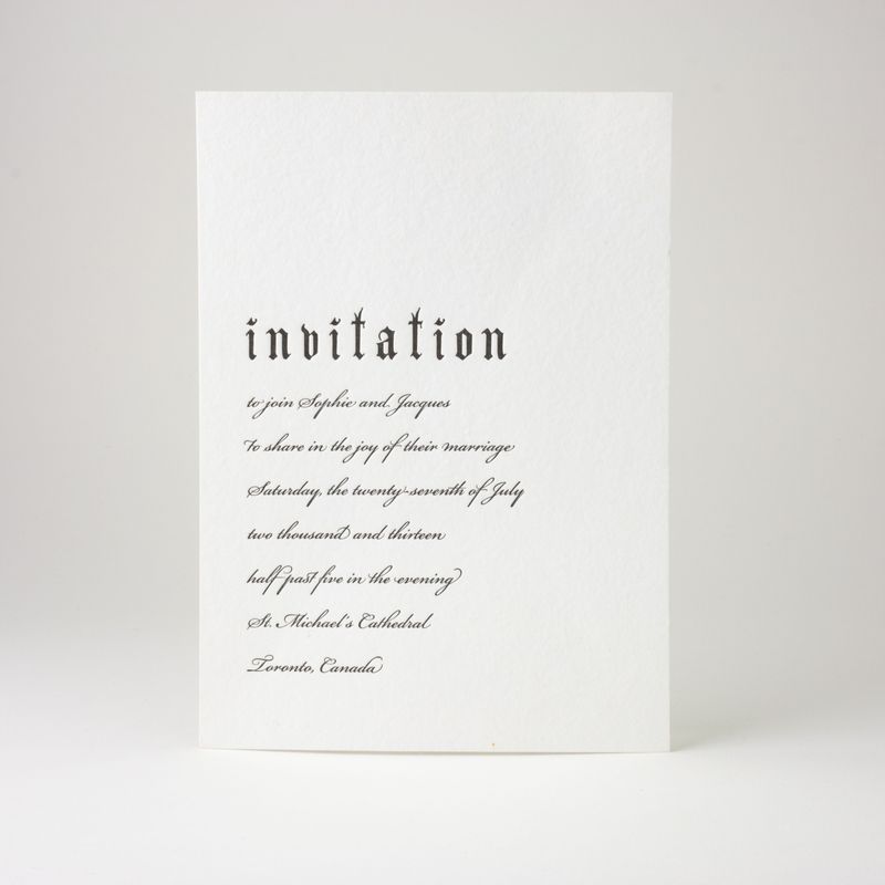 Basilica Wedding Invitation