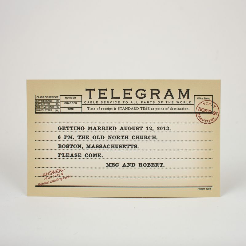 Telegram Wedding Invitation