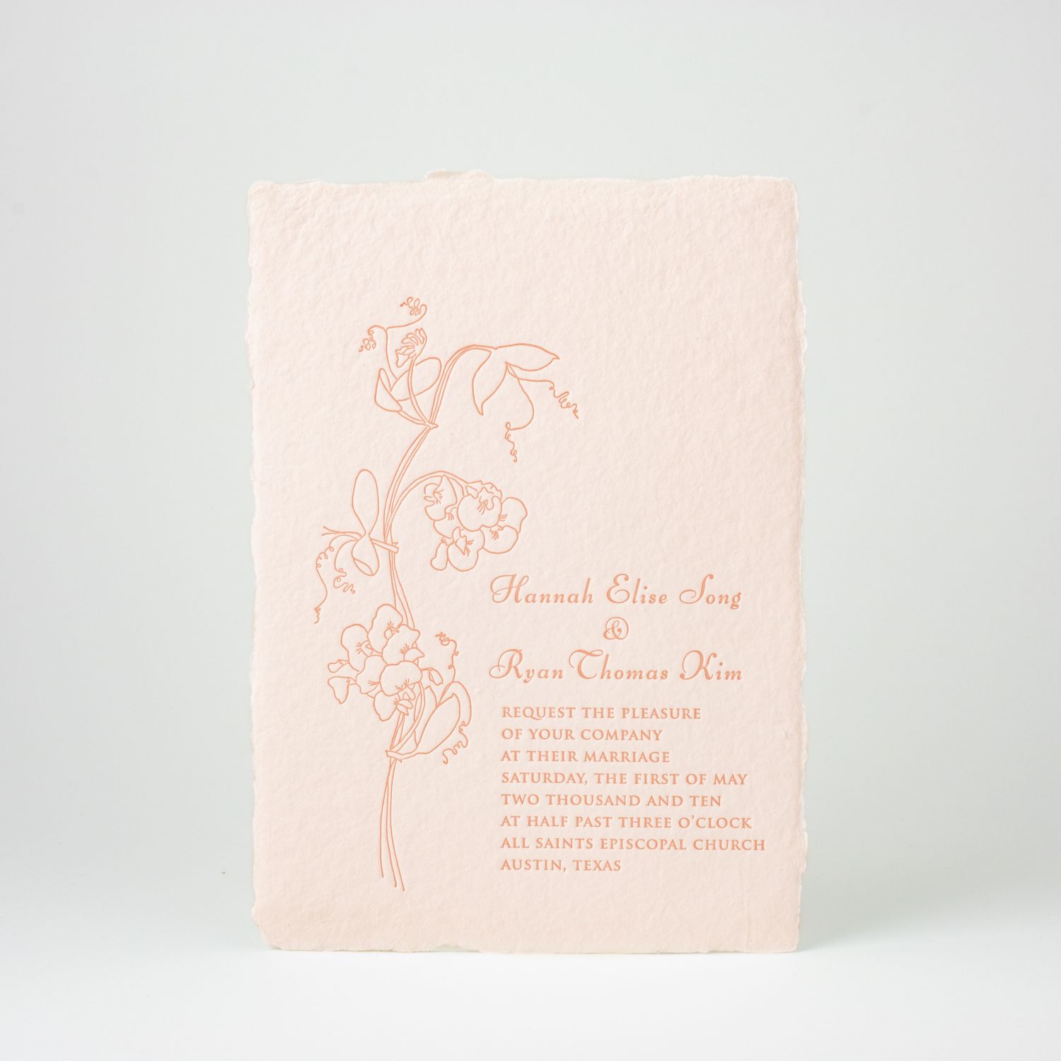 Sweet Pea Wedding Invitation