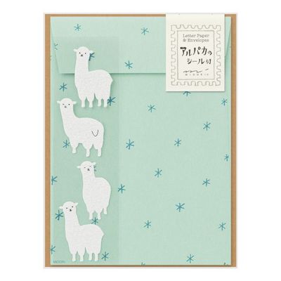 Midori Letter Set with Stickers 367 Alpaca B