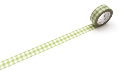 mt Checkered Light Moss Green Washi Tape