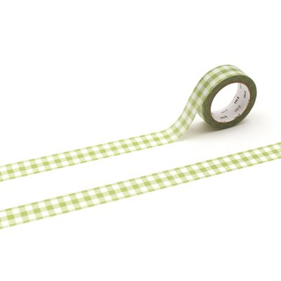 mt Checkered Light Moss Green Washi Tape