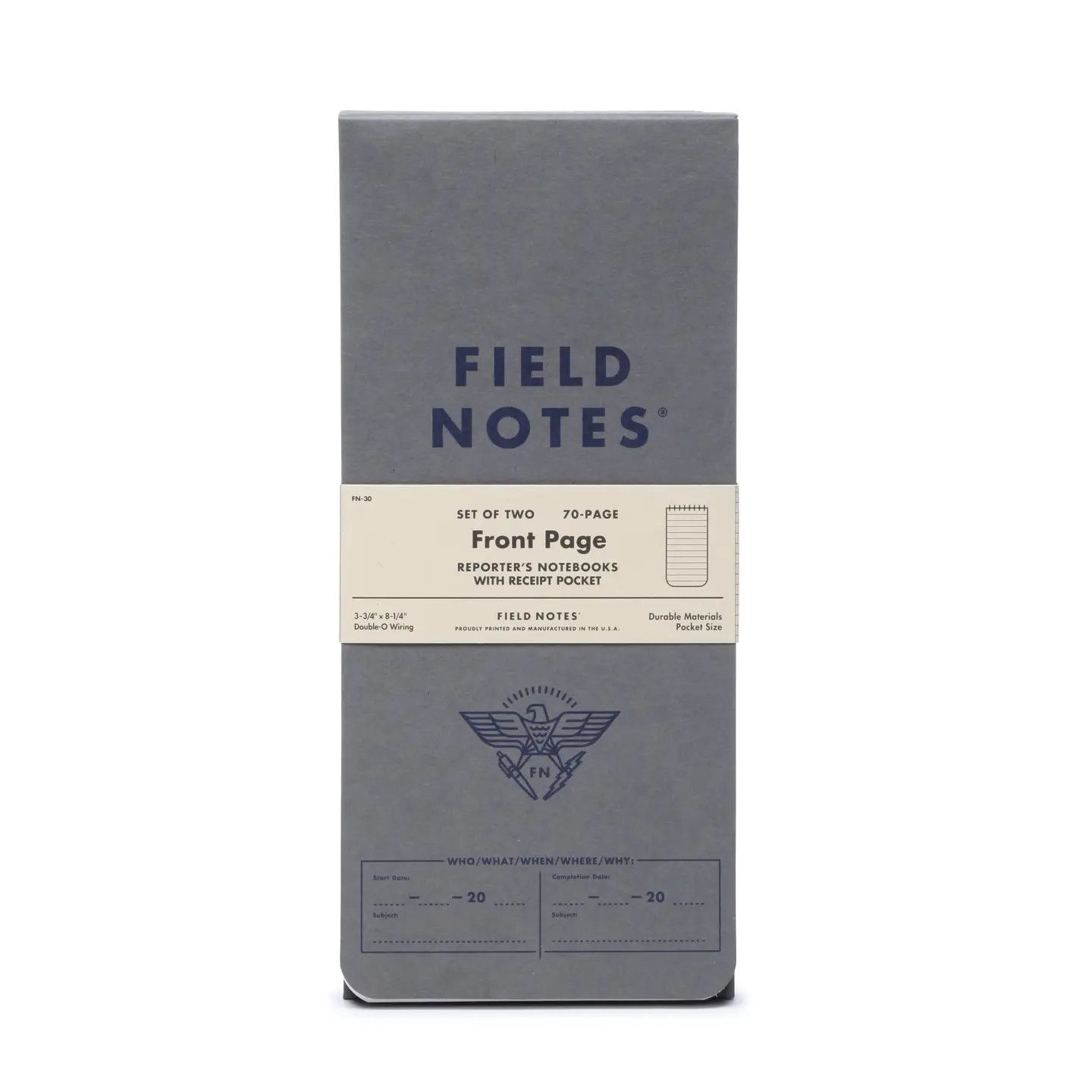 Field Notes Front Page Reporter's Notebook 2-Pack