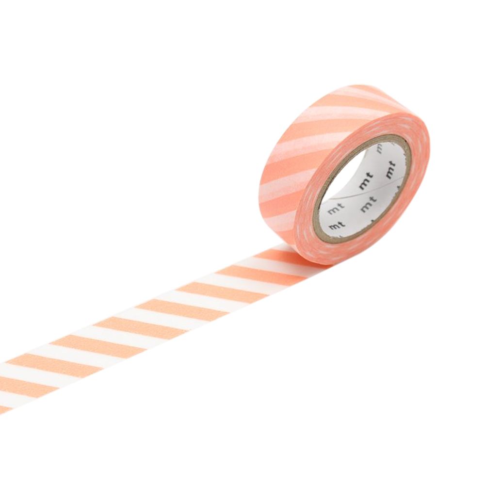 mt Stripe Salmon Pink Washi Tape