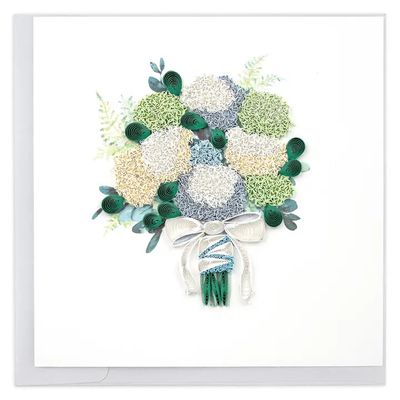 Hydrangea Wedding Bouquet Quilling Card