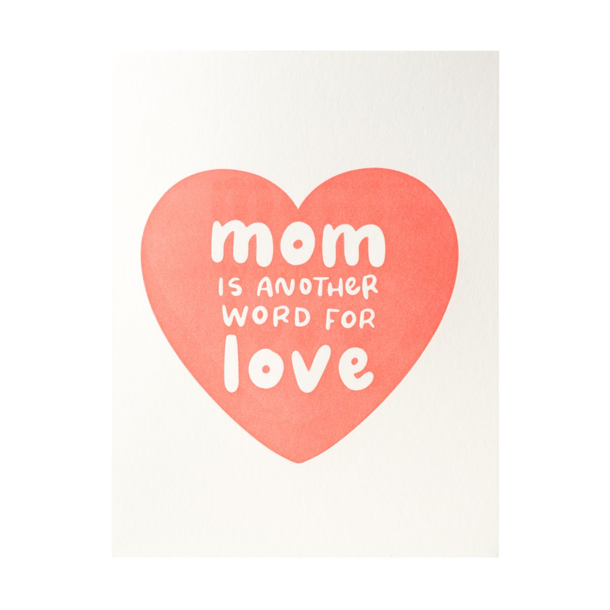 Another Word For Love Letterpress Card